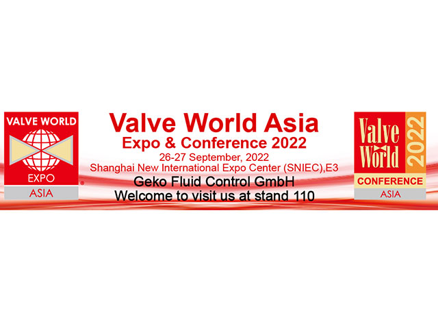 Firma Geko Fluid Control GmbH weźmie udział w targach Valve World Expo Asia