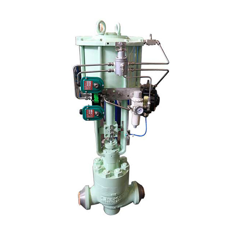 Direct stroke pneumatic actuator malfunction shutdown